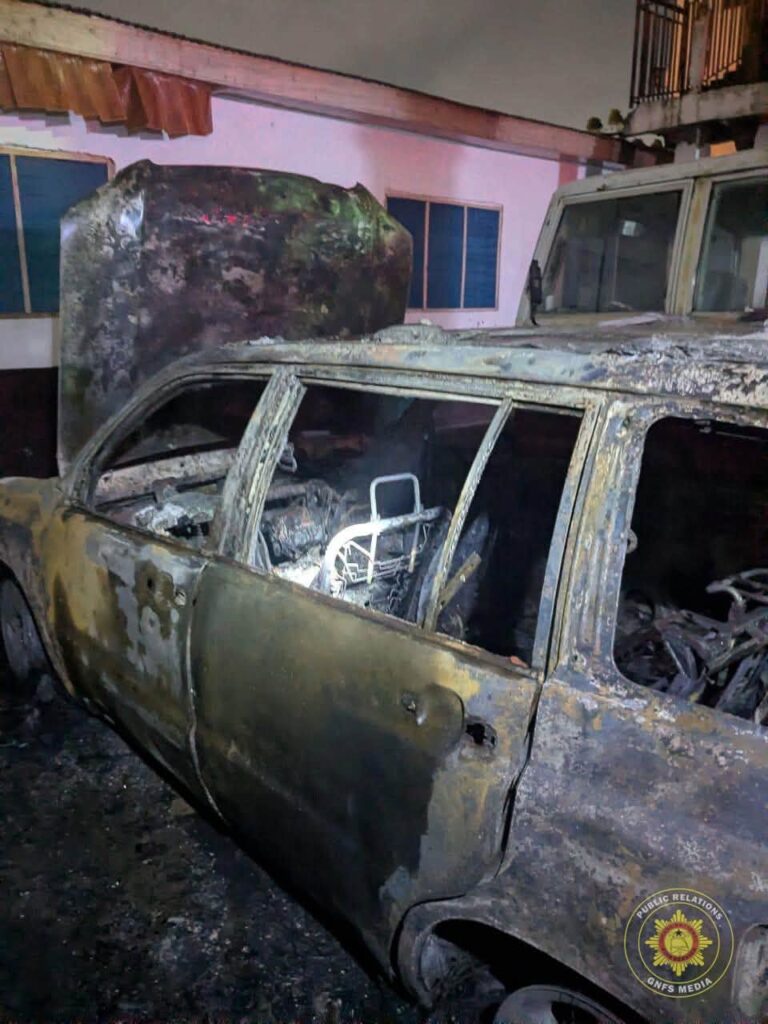 Two vehicles destroyed in Mahean fire,...