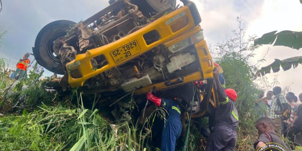 One dead, five injured in crash on...