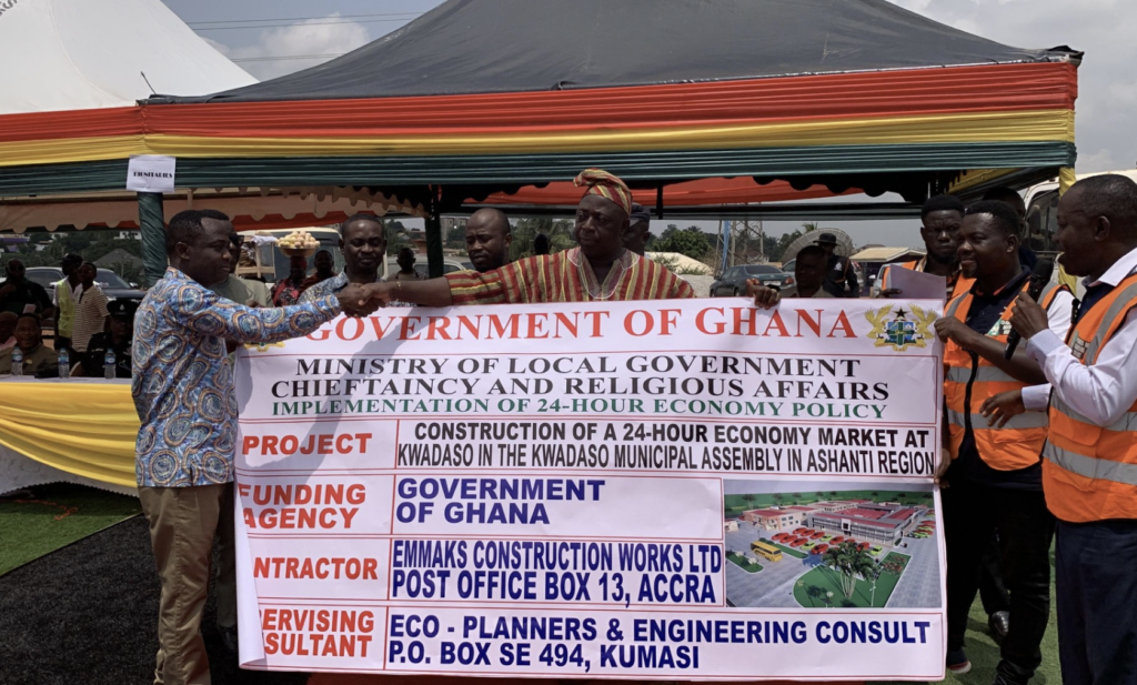 Kwadaso MCE cuts sod for 24-hour market