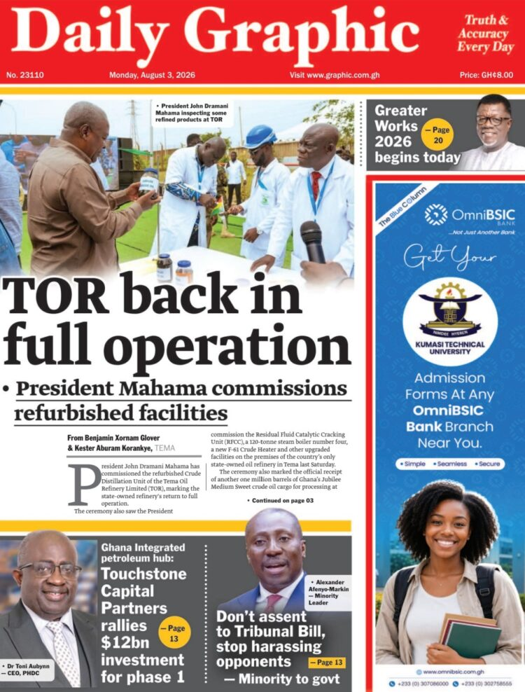 Today’s front pages: Monday, August 3,...