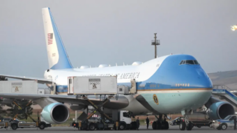 Members of Trump’s cabinet remained on decoy plane, after Trump’s quiet exit