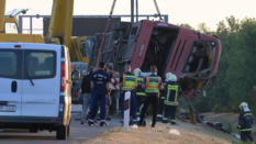 Twelve killed as Polish bus veers off Hungarian motorway