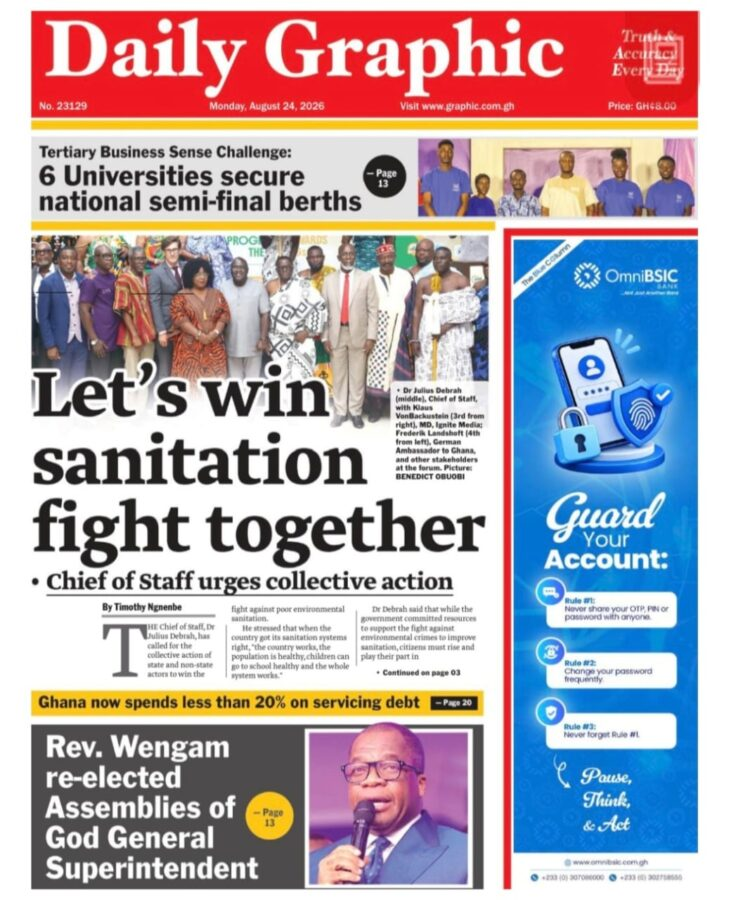 Today’s Front pages: Monday, August 24,...