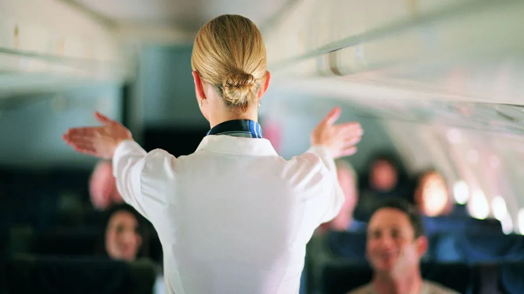 Radiation link in flight attendant’s...