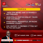 This Saturday on Newsfile: OSP’s AKSA suspects, political thugs, ministerial reshuffle & CRC report to take centre stage