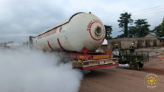 Gas tanker accident triggers leak at Fiaso