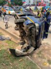 Four rescued after minibus crashes near GRA office at Circle