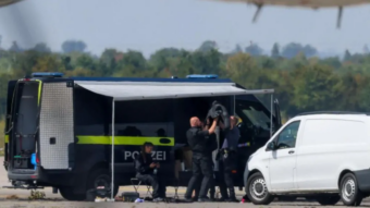 Drone carrying explosives found at German airport, police say