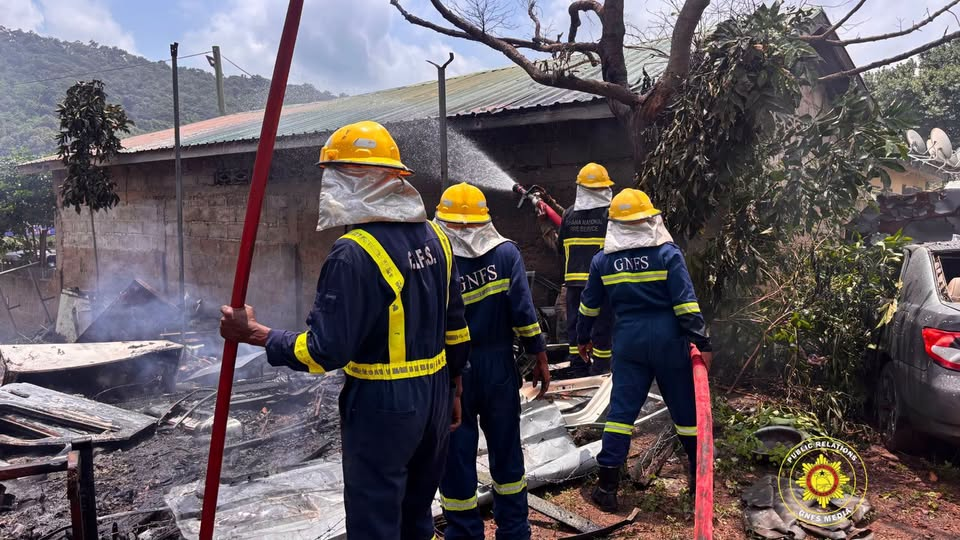Fire destroys two container shops, damages three others at Bogoso market