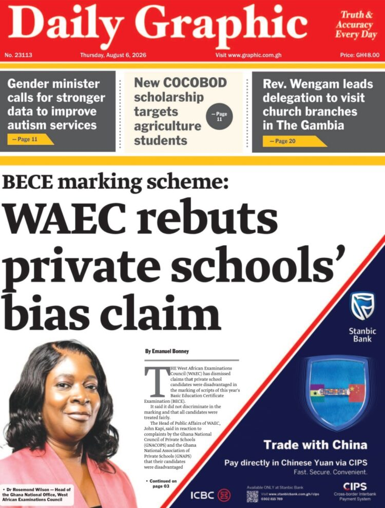 Today's front pages: Thursday, August 6, 2026