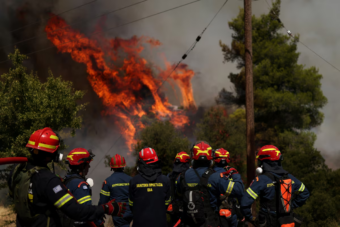 Two helicopters collide as Greece battles wildfires, Hungary shuts nuclear plant