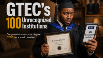Congratulations on your degree; GTEC has a small question
