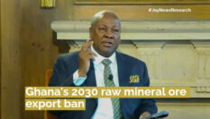 President Mahama puts mining firms on notice over 2030 raw mineral ore export ban