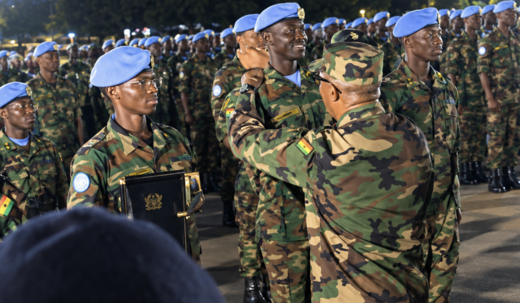 Ghana Battalion 92 returns home after...