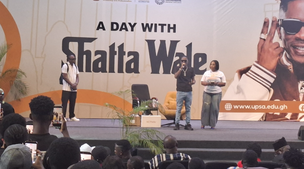Shatta Wale challenges UPSA students to build entrepreneurial mindsets