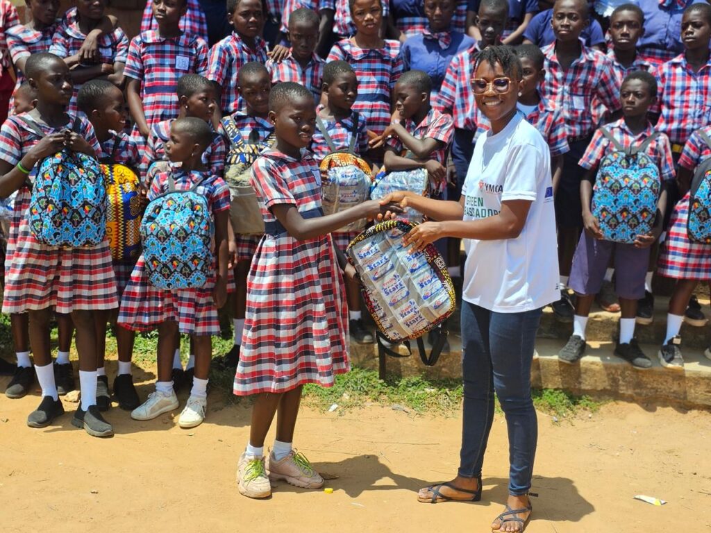 Western Regional YMCA turns plastic waste into school bags for pupils
