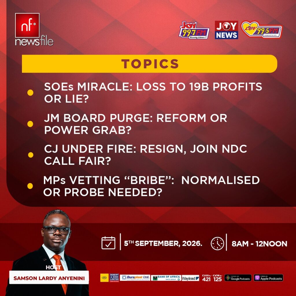 Newsfile to discuss SOEs’ GH¢19.8bn...