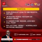 Newsfile to discuss SOEs’ GH¢19.8bn profit, dissolution of 9 boards, CJ’s visits to SOEs, GH¢70k gift rejection