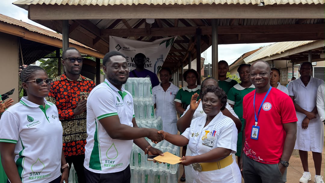 JSALK Beverages pays medical bills of struggling nursing mothers at Nkawie-Toase Hospital