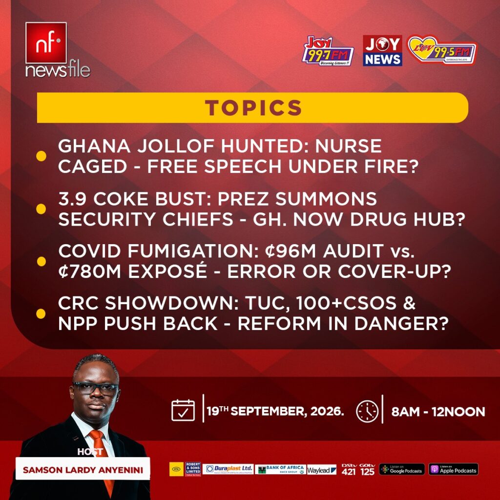 Newsfile to discuss Ghana Jollof nurse...