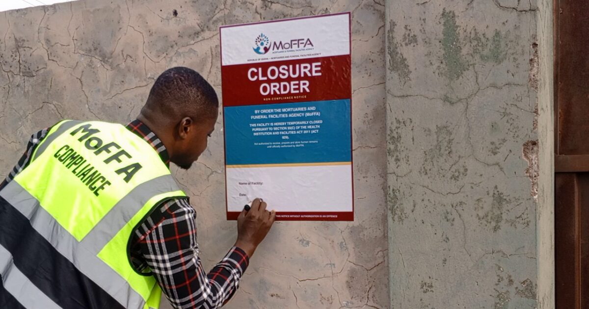 MoFFA: Ghana MoFFA Unlicensed Mortuaries Ultimatum Issued for Ashanti Region