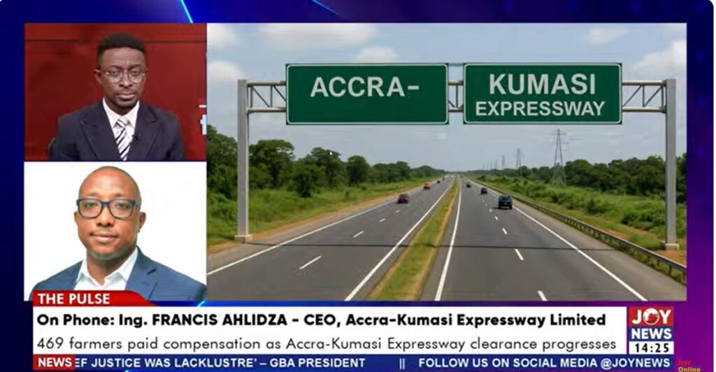 Accra-Kumasi Expressway construction...