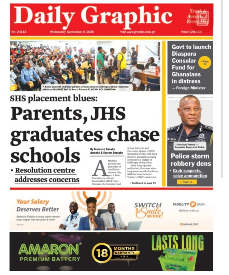 Today’s front pages: Wednesday, September...