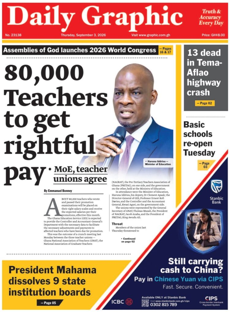 Today’s front pages: Thursday, September...