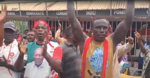 NDC supporters storm Fomena constituency...