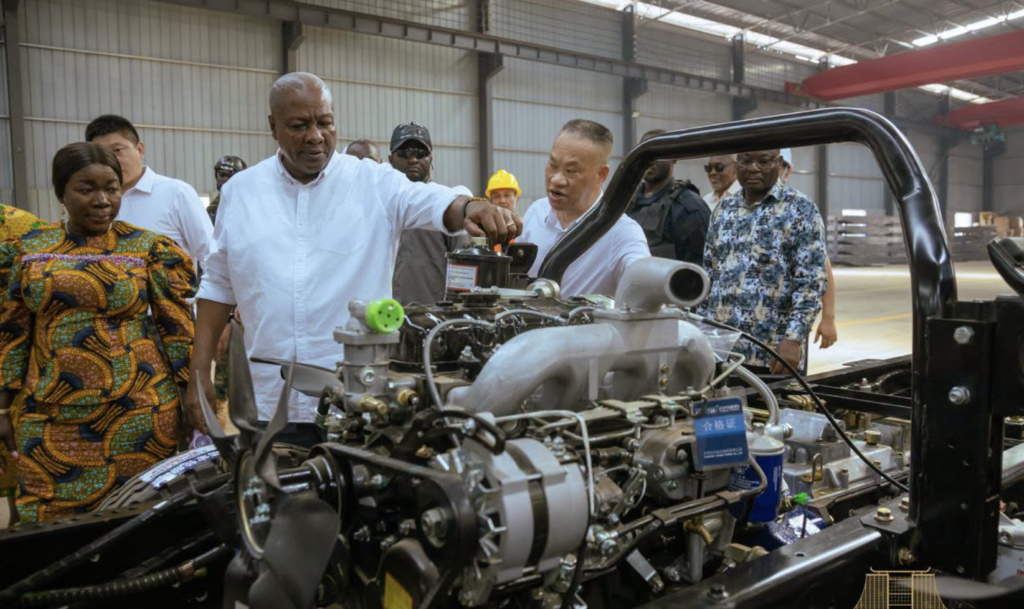 Mahama visits factories in Afienya/Tema