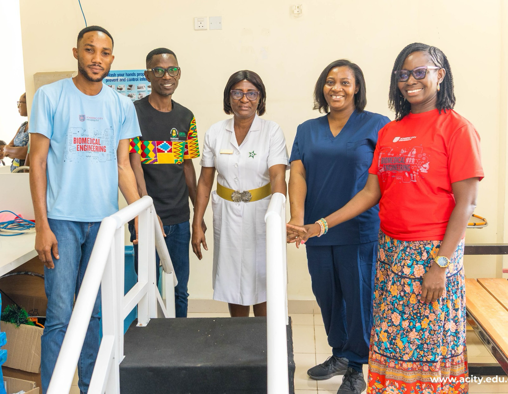 Academic City donates paediatric rehabilitation staircase to Ga East Hospital