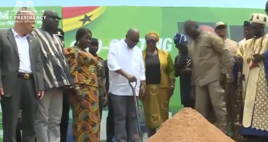 Mahama cuts sod for Afienya Industrial Park, targets 120 enterprises