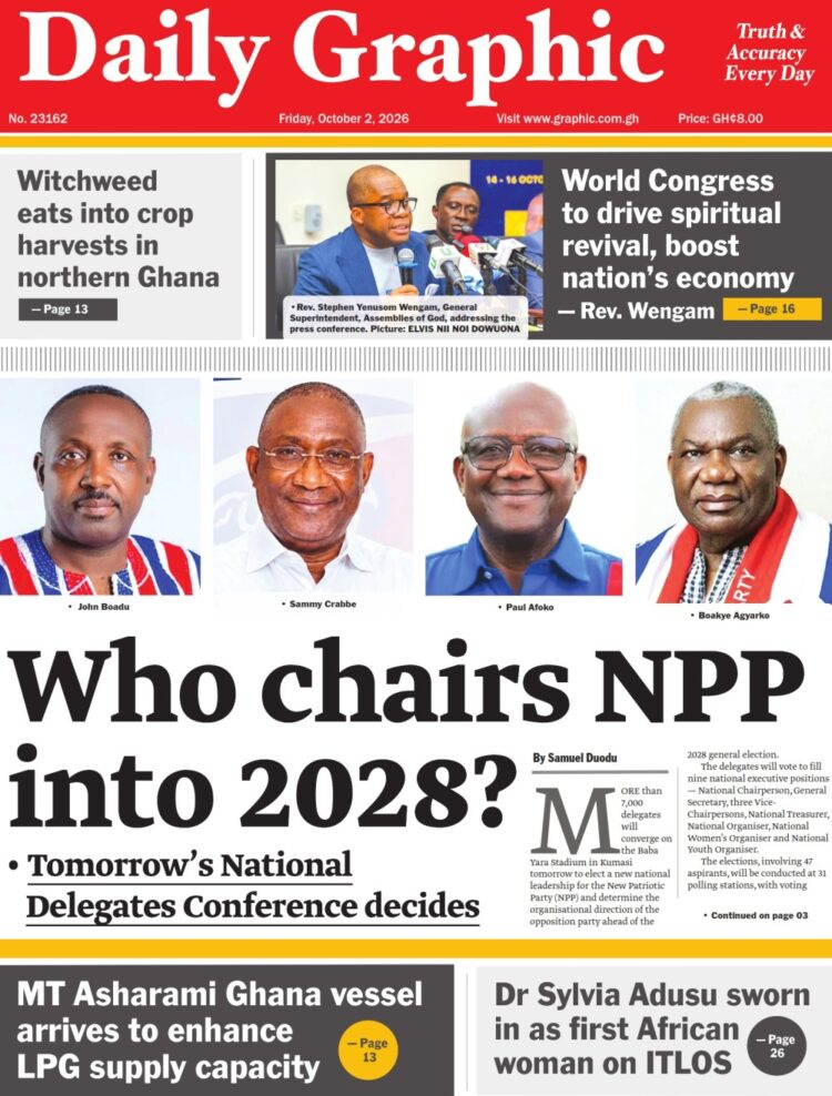 Today’s front pages: Friday, October 2,...
