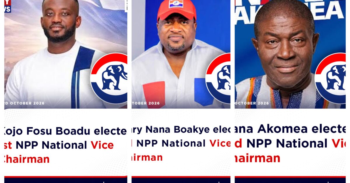 Kwadwo Fosu Boadu, Henry Nana Boakye and Nana Akomea elected NPP vice chairmen